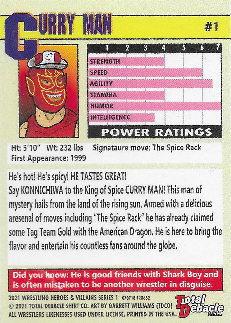 Curry Man trading card PW Catalog