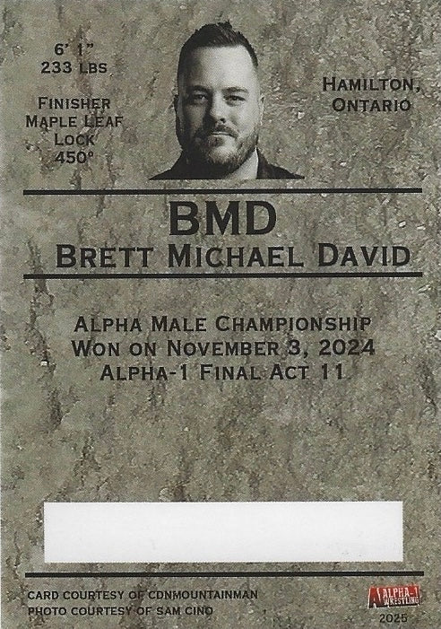 Brett Michael David – Alpha Male Champion