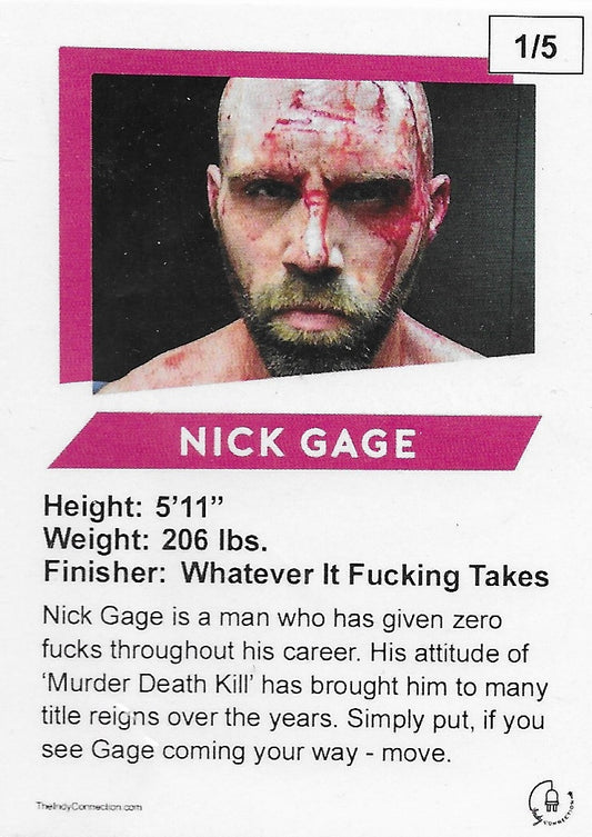 Nick Gage trading card PW Catalog