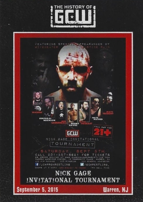 Nick Gage Invitational Ultraviolent Tournament trading card PW Catalog