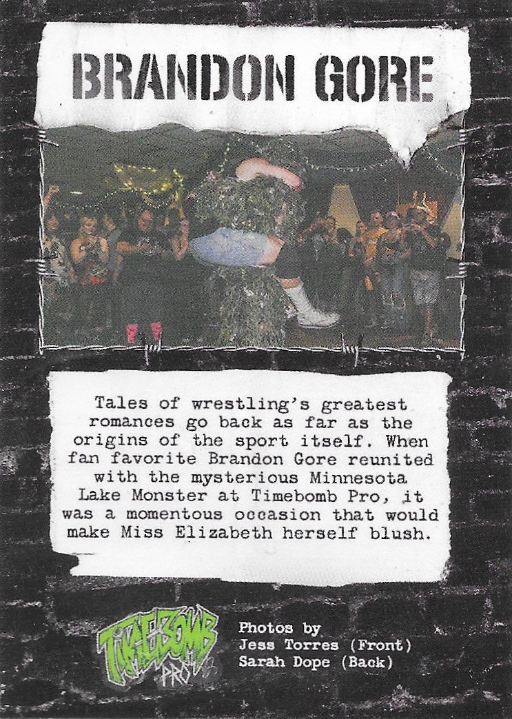 Brandon Gore trading card PW Catalog