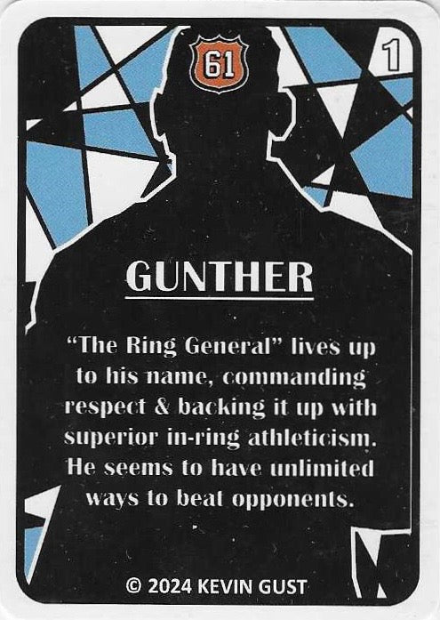 Gunther trading card PW Catalog