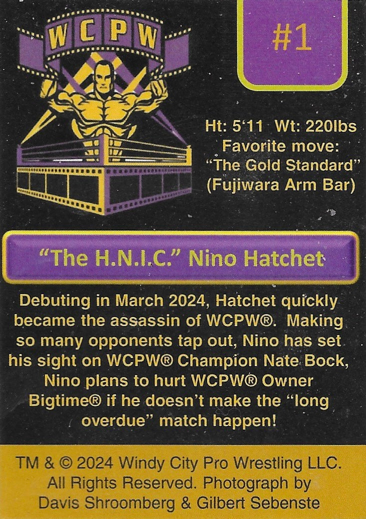 “The H.N.I.C.” Nino Hatchet trading card PW Catalog