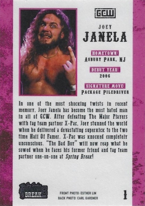 “The Bad Boy” Joey Janela trading card PW Catalog