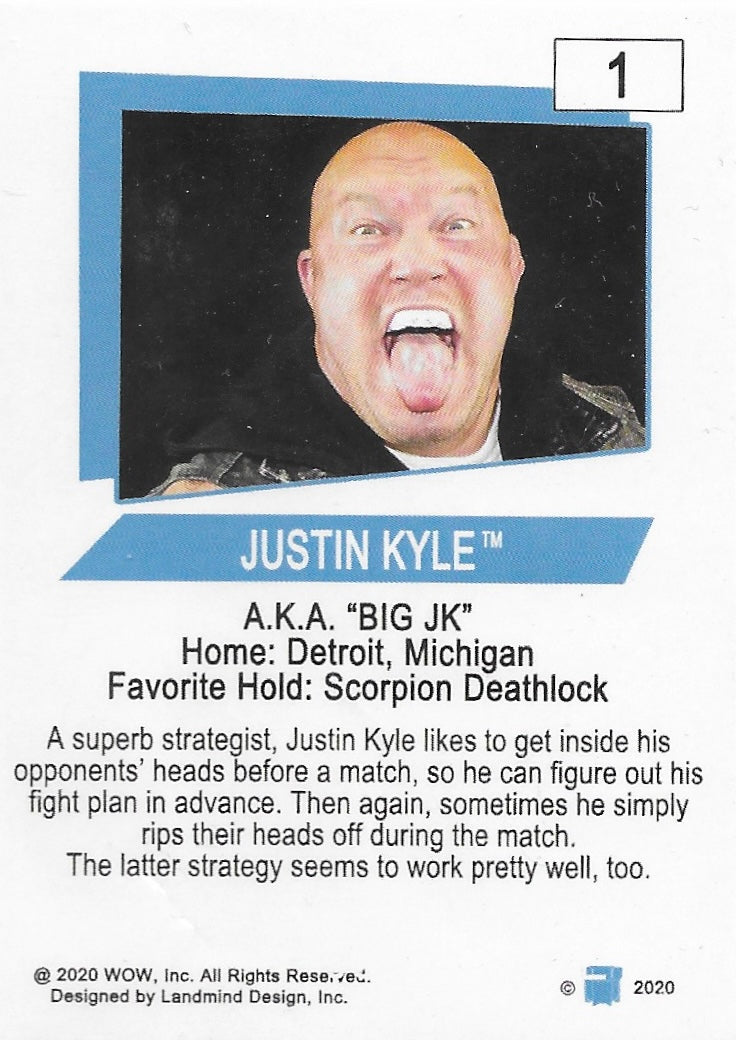 Justin Kyle trading card PW Catalog