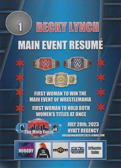 Becky Lynch trading card PW Catalog