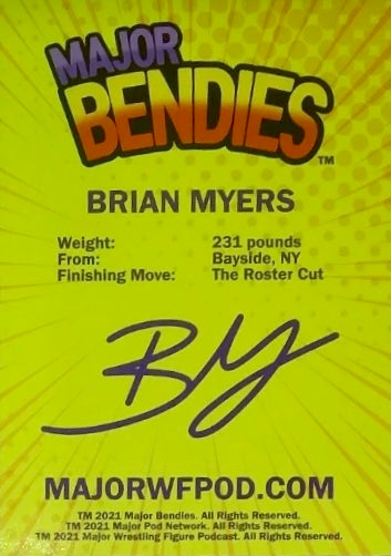 Brian Myers trading card PW Catalog