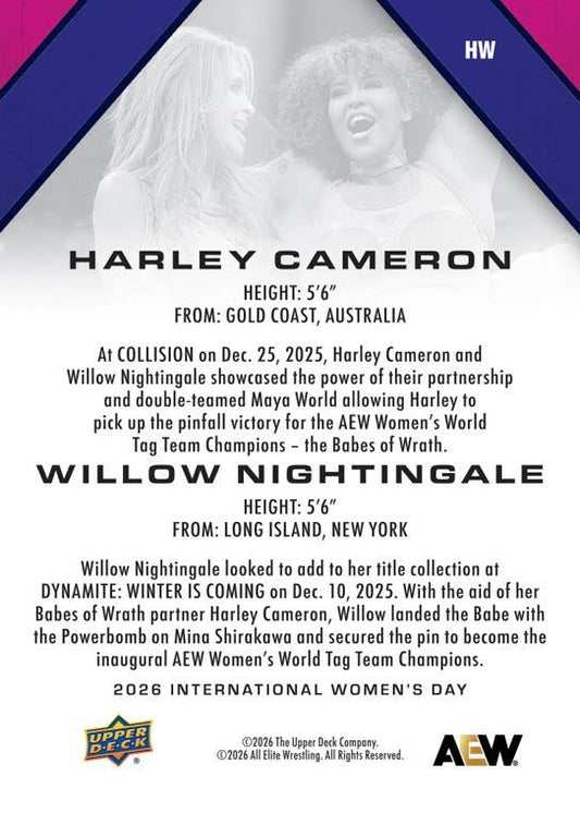 Harley Cameron / Willow Nightingale trading card PW Catalog
