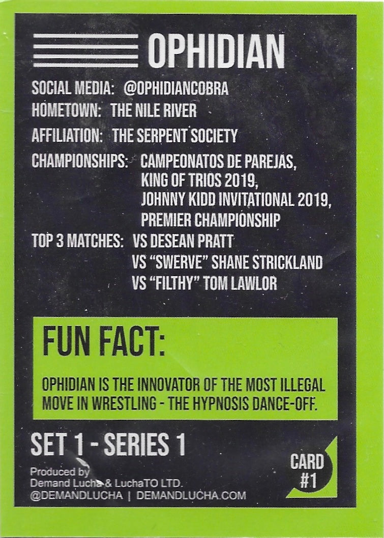 Ophidian trading card PW Catalog