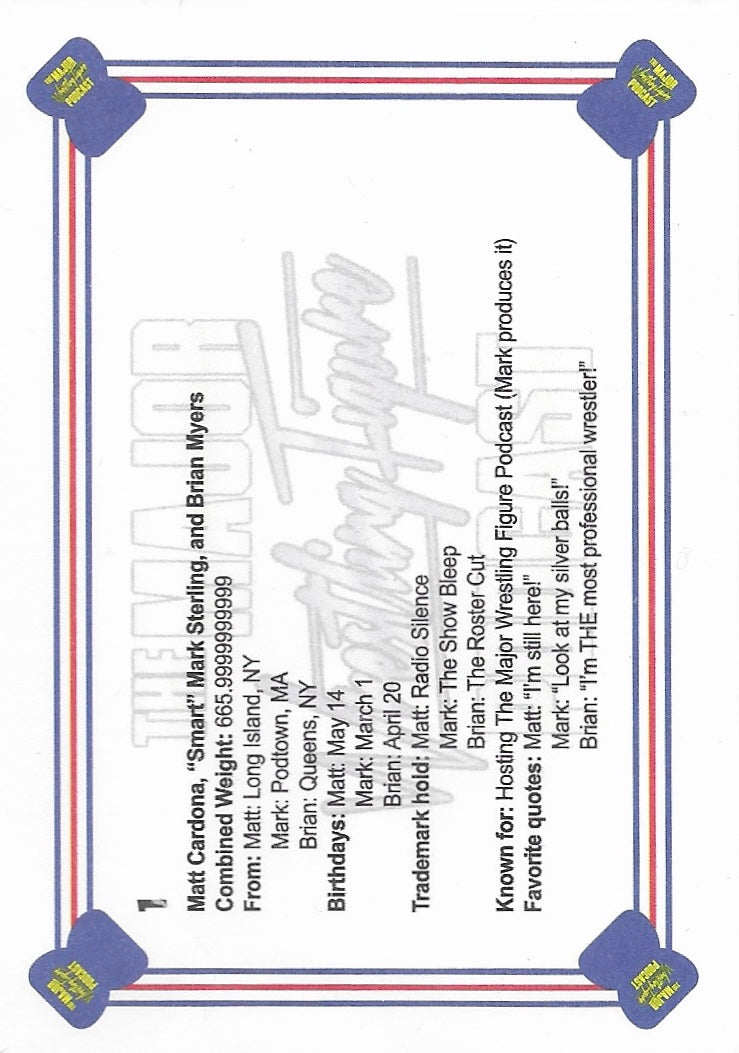 Major Wrestling Figure Podcast trading card PW Catalog