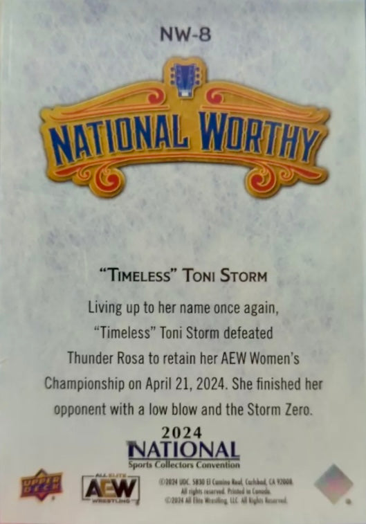 National Worthy – “Timeless” Toni Storm