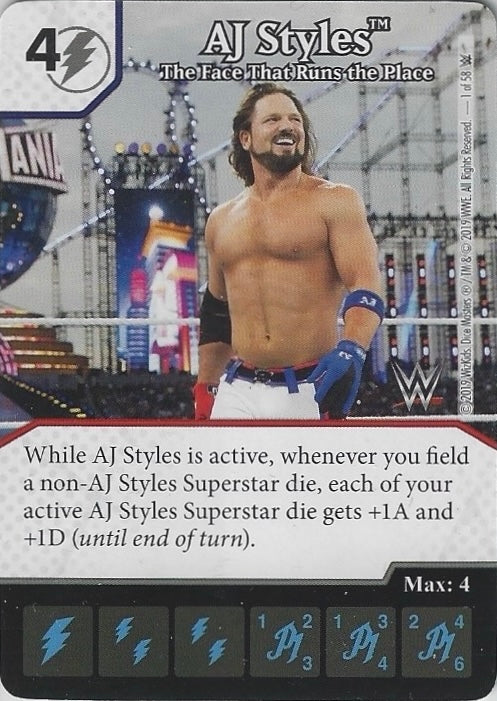 AJ Styles – the Face That Runs the Place trading card PW Catalog