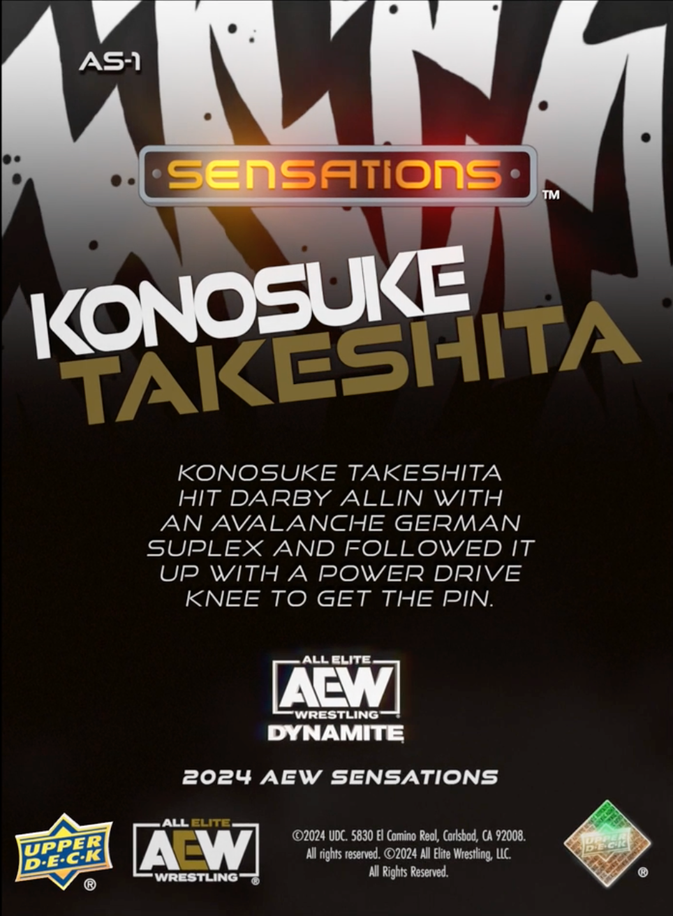 1/3/24 – Konosuke Takeshita – Konosuke Takeshita Defeats Darby Allin at Dynamite