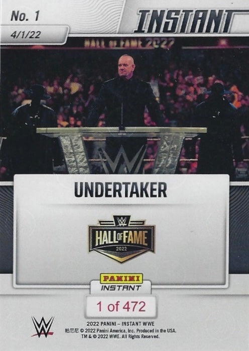 Undertaker – WWE Hall of Fame Class of 2022 trading card PW Catalog