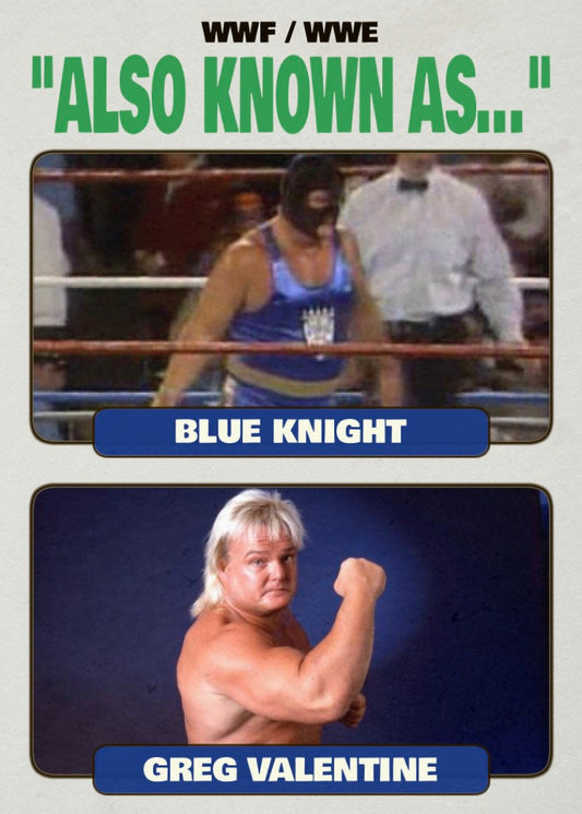 Blue Knight / Greg Valentine trading card PW Catalog