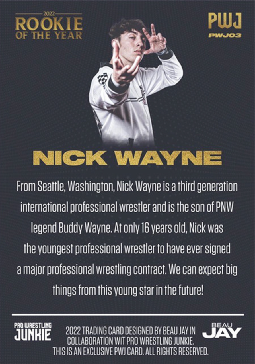 2022 Rookie of the Year – Nick Wayne trading card PW Catalog