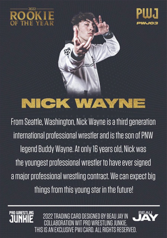 2022 Rookie of the Year – Nick Wayne trading card PW Catalog
