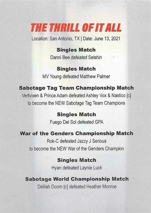 The Thrill of IT All trading card PW Catalog