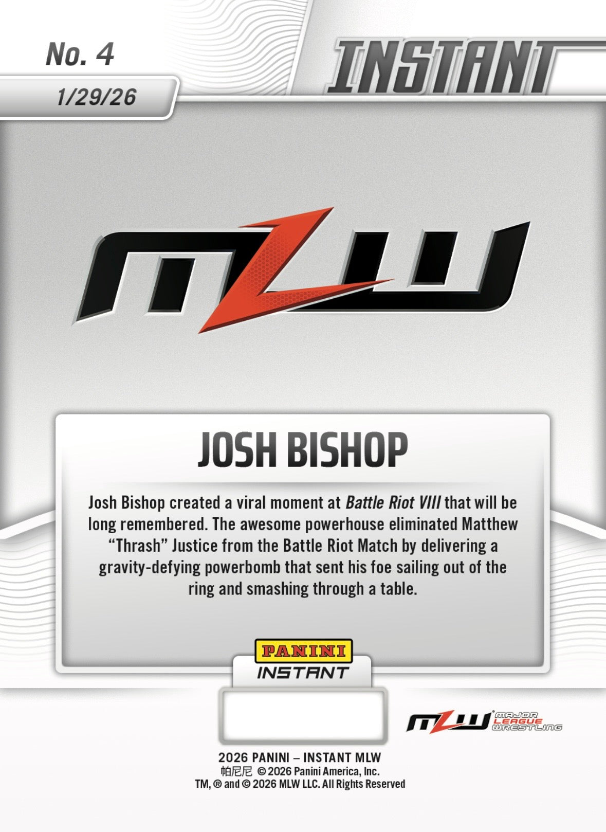 Josh Bishop – Josh Bishop Sends Matthew Justice Flying