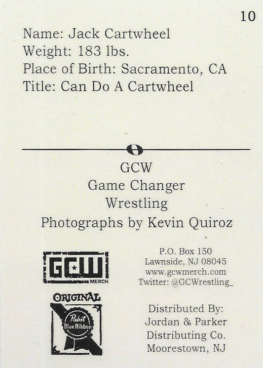 Jack Cartwheel trading card PW Catalog