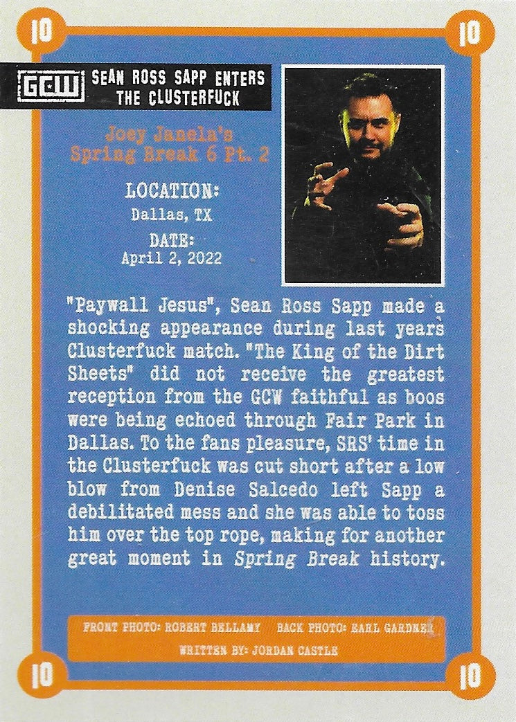 Legacy Moment – Sean Ross Sapp Enters the Clusterfuck trading card PW Catalog