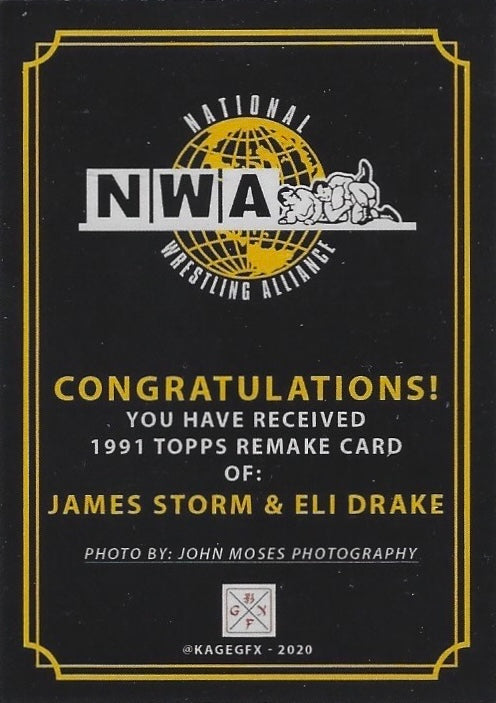 James Storm & ELI Drake NWA World TAG Team Champions trading card PW Catalog
