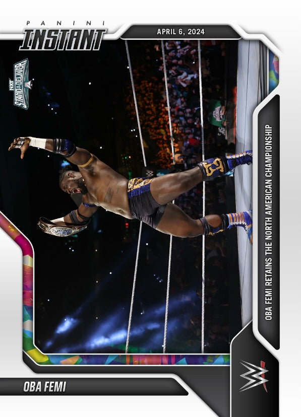 OBA Femi – OBA Femi Retains the North American Championship trading card PW Catalog