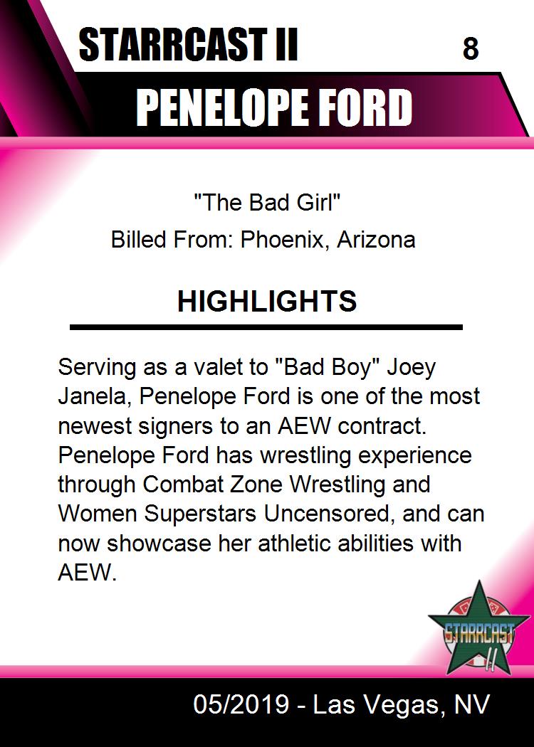 Penelope Ford trading card PW Catalog