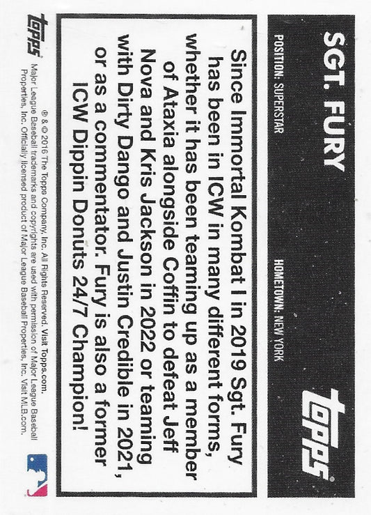 SGT. Fury trading card PW Catalog
