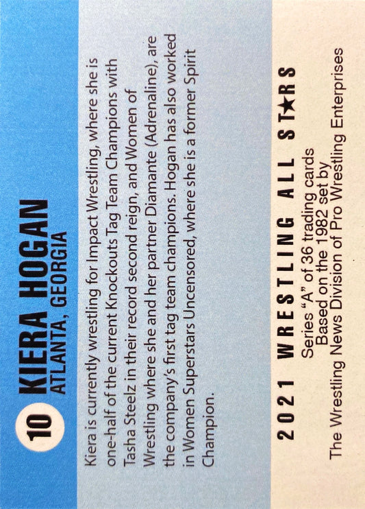 Kiera Hogan trading card PW Catalog