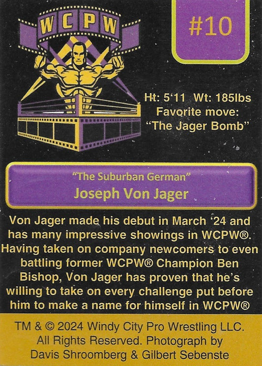 “The Suburban German” Joseph VON Jager trading card PW Catalog