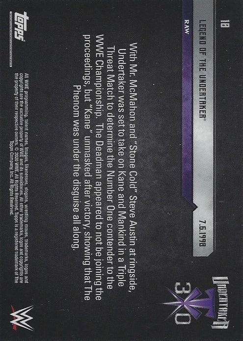 7.6.1998 – Disguising AS Kane trading card PW Catalog
