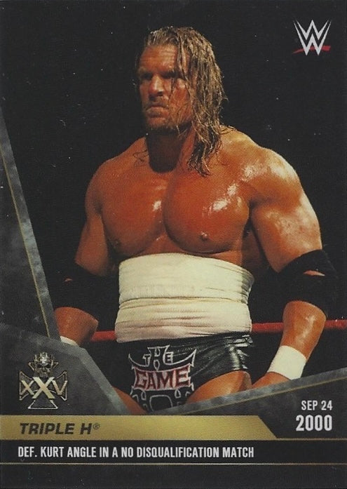 SEP 24 2000 – Triple H DEF. Kurt Angle in a NO Disqualification Match trading card PW Catalog