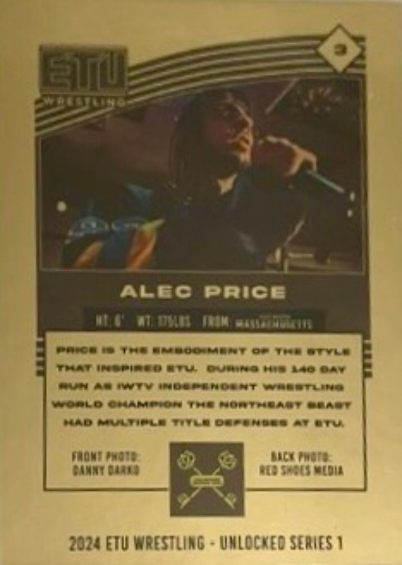 “Northeast Beast” Alec Price trading card PW Catalog