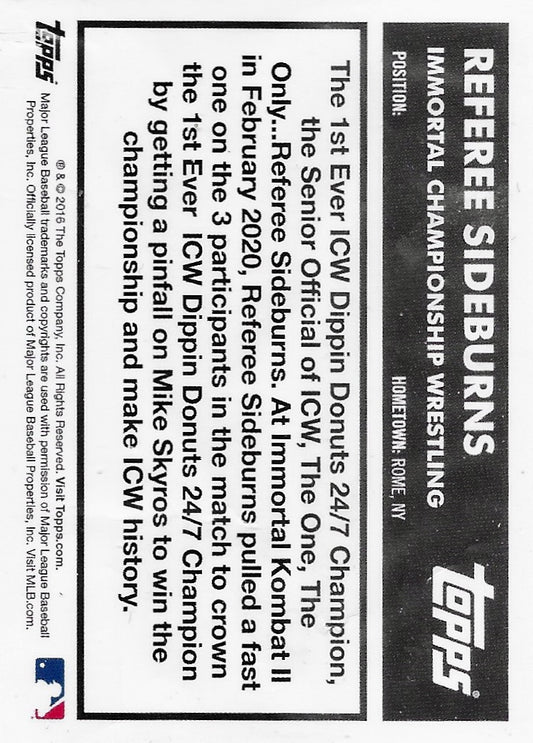 Referee Sideburns trading card PW Catalog