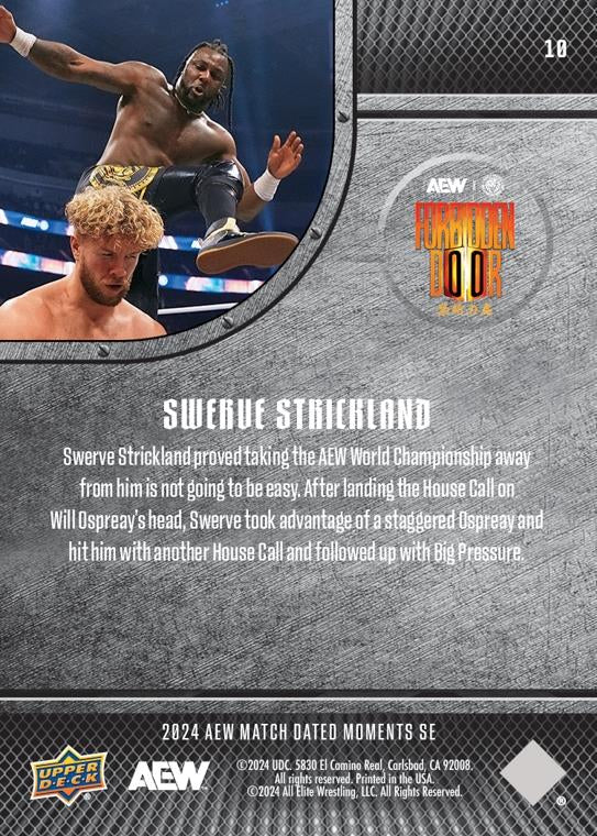 Swerve Strickland – Swerve Strickland Continues HIS Reign AS AEW World Champion With Win Over Will Ospreay trading card PW Catalog