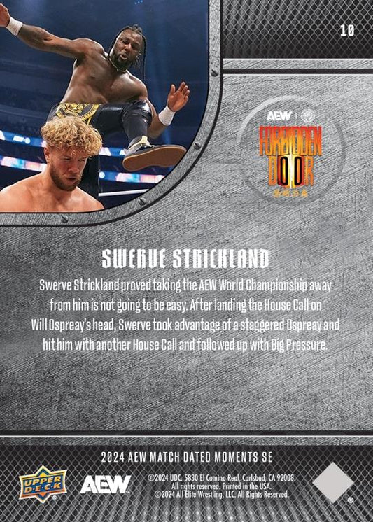 Swerve Strickland – Swerve Strickland Continues HIS Reign AS AEW World Champion With Win Over Will Ospreay trading card PW Catalog
