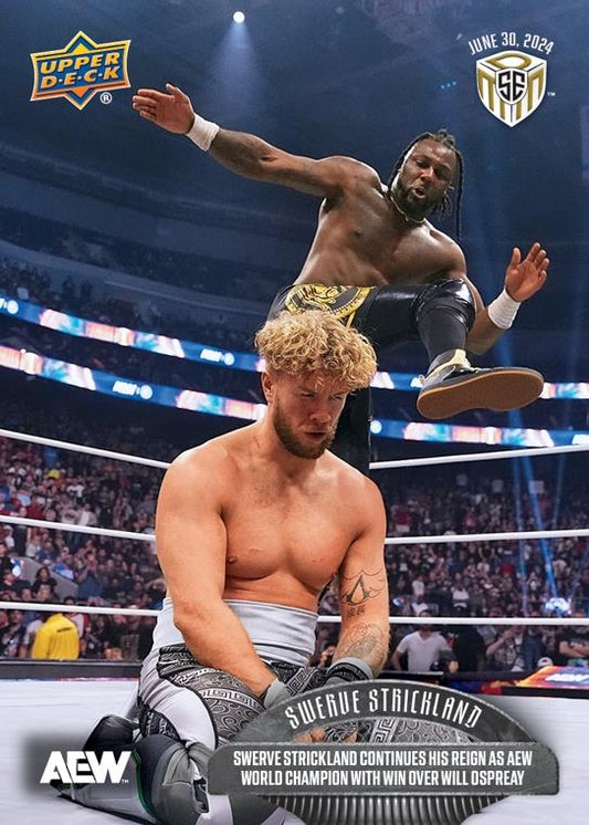 Swerve Strickland – Swerve Strickland Continues HIS Reign AS AEW World Champion With Win Over Will Ospreay trading card PW Catalog