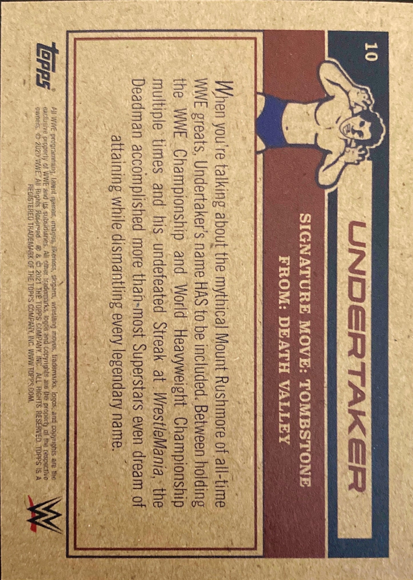 Undertaker trading card PW Catalog