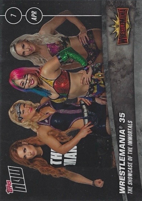 Wrestlemania 35 – the Showcase of the Immortals trading card PW Catalog