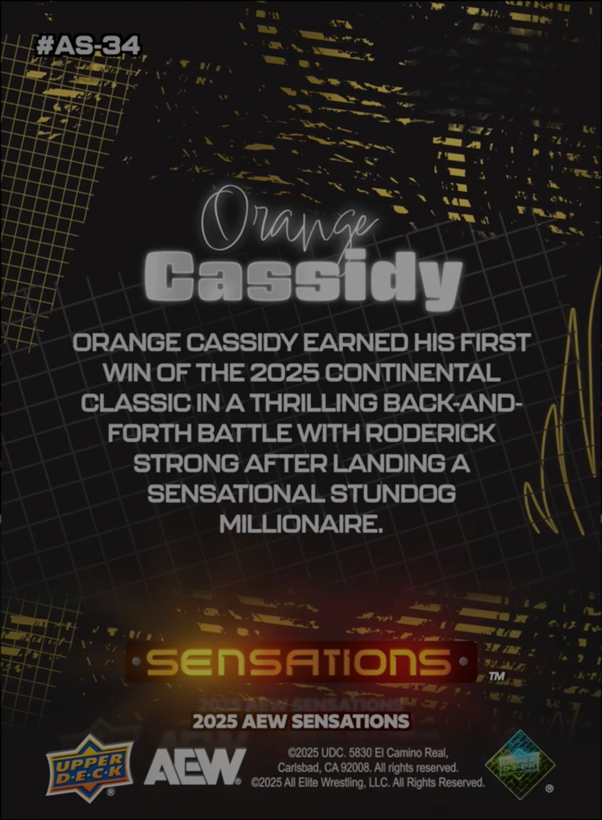 12/6/25 – Orange Cassidy – Orange Cassidy Earns First Win of 2025 Continental Classic Over Roderick Strong
