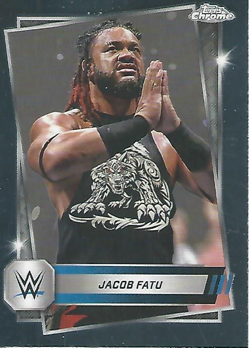 WWE Topps Chrome 2025 Trading Cards Jacob Fatu No.100 PW Catalog