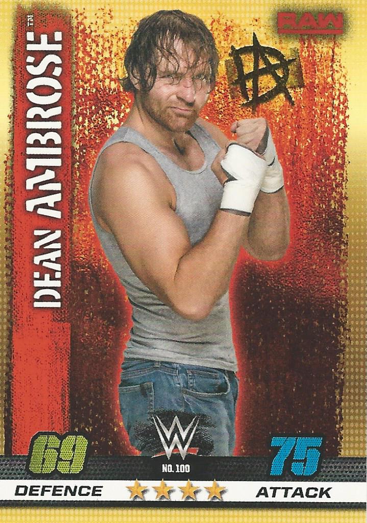 WWE Topps Slam Attax 10th Edition 2017 Dean Ambrose #100