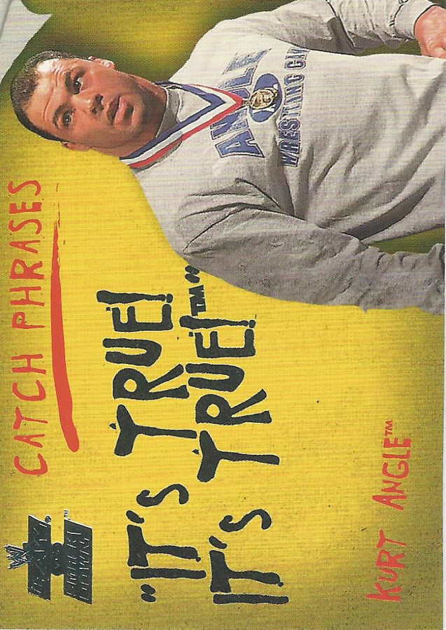 WWE Fleer Raw vs Smackdown 2002 Kurt Angle CP 3 of 15 trading card PW Catalog