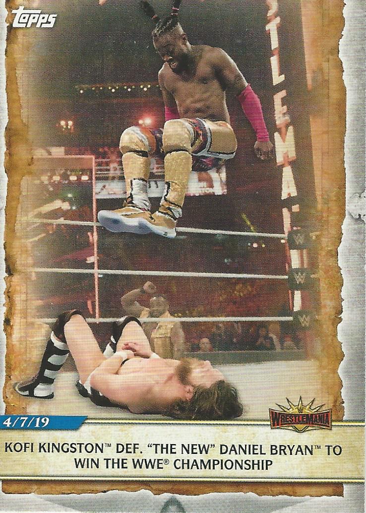 WWE Topps Road to Wrestlemania 2020 Kofi Kingston #100