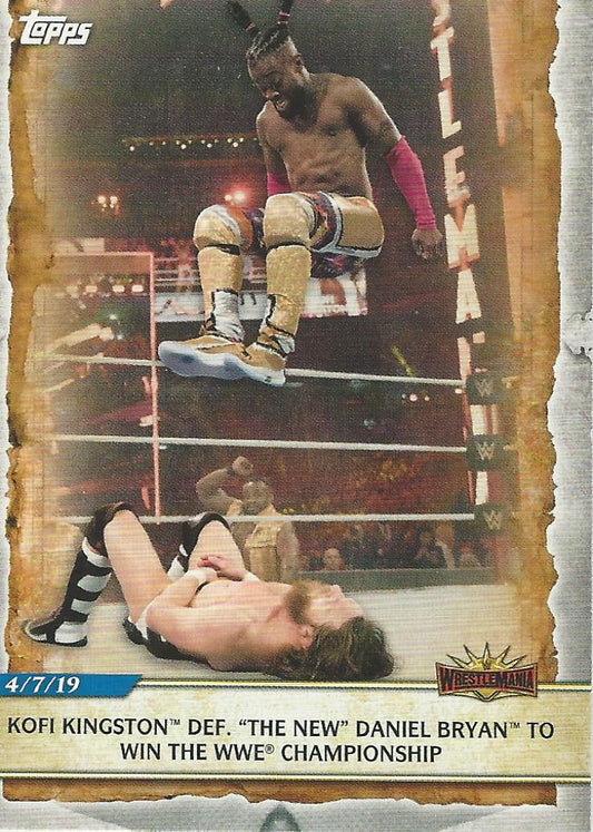 WWE Topps Road to Wrestlemania 2020 Kofi Kingston #100
