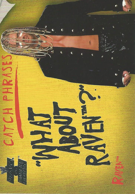 WWE Fleer Raw vs Smackdown 2002 Raven CP 6 of 15 trading card PW Catalog