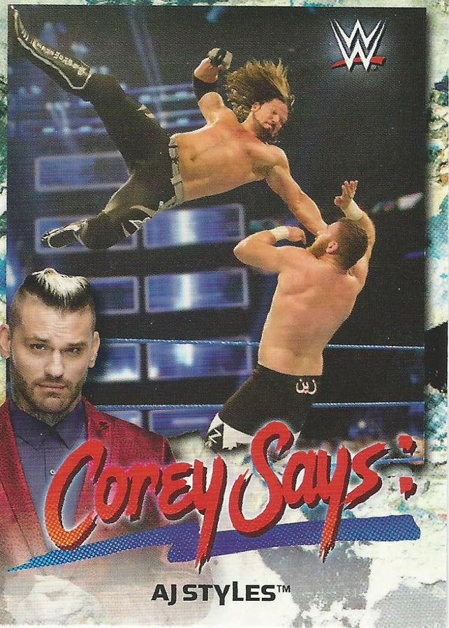WWE Topps Smackdown 2019 AJ Styles CG-1 trading card PW Catalog