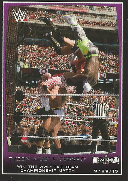 WWE Topps Road to Wrestlemania 2015 Tyson Kidd and Cesaro #101