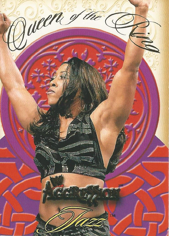 WWE Fleer Aggression 2003 Jazz Queen of the Ring 4 of 10 trading card PW Catalog
